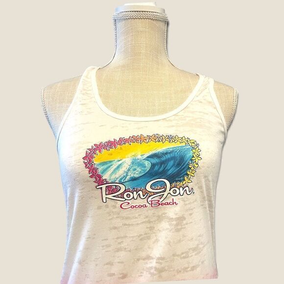 Ron John Surf Company | EUC Junior’s Racerback Logo Ombré Tank Size Medium M - Picture 2 of 8